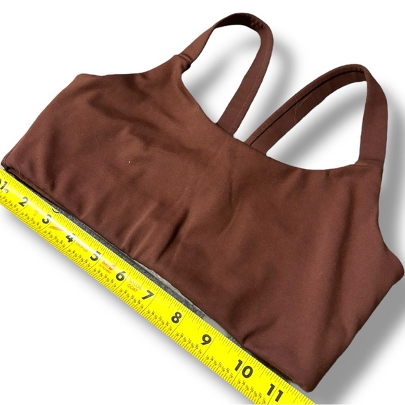 Girlfriend Collective Cocoa Racerback Supportive Thick Straps Sports Bra - Picture 7 of 8